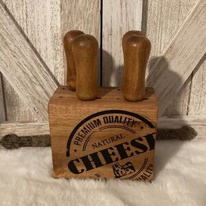 Wooden Cheese Knife Set